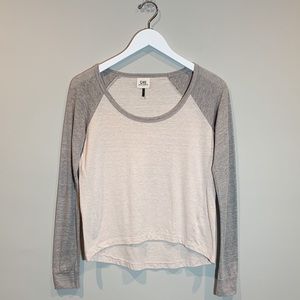 C&S (Checks a d Stripe) Baseball Tee Cream/Taupe